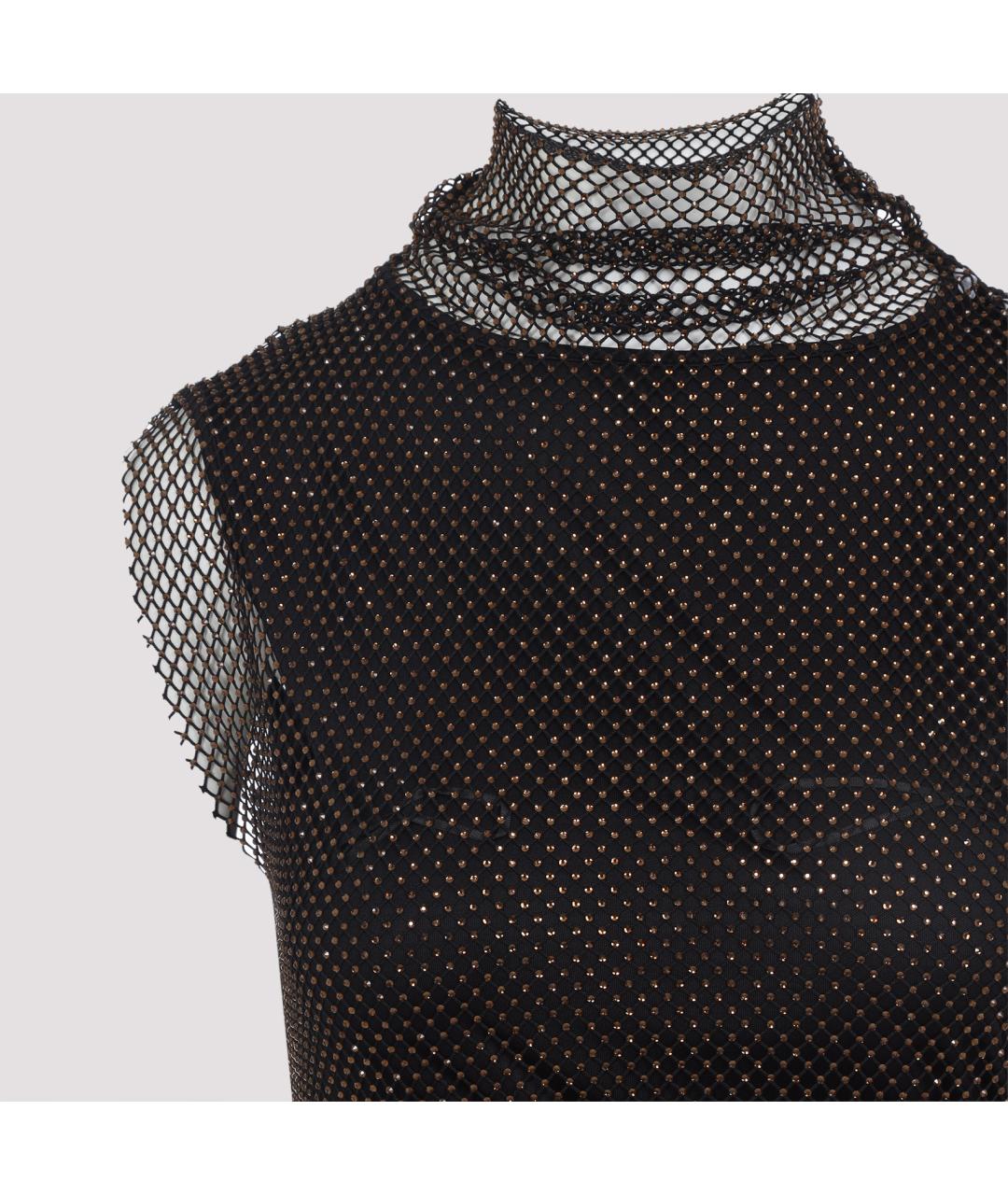SPORTMAX Черное вискозное коктейльное платье, фото 5