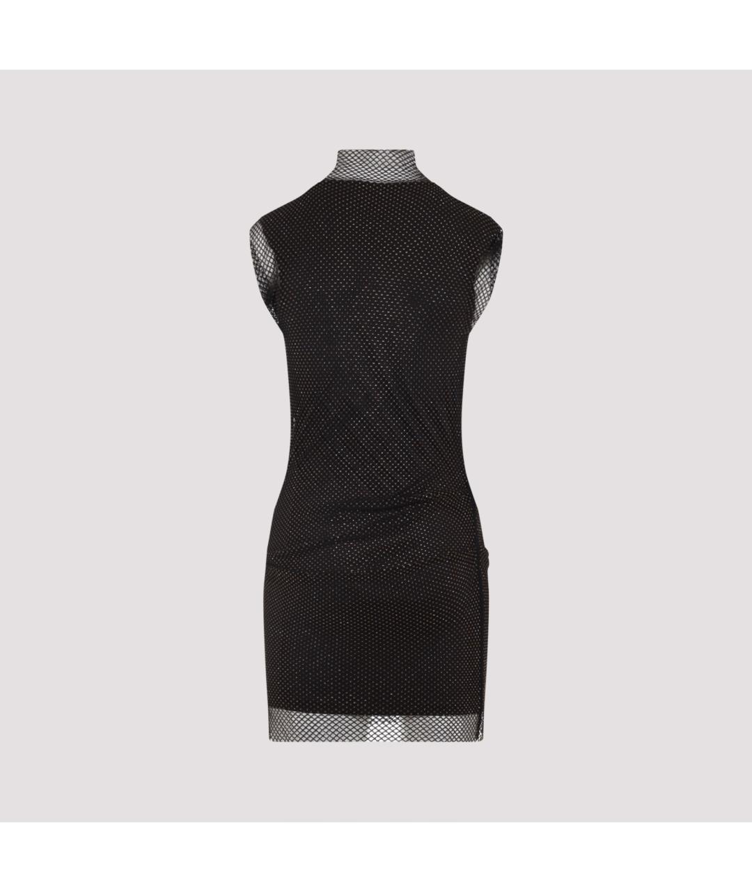 SPORTMAX Черное вискозное коктейльное платье, фото 4