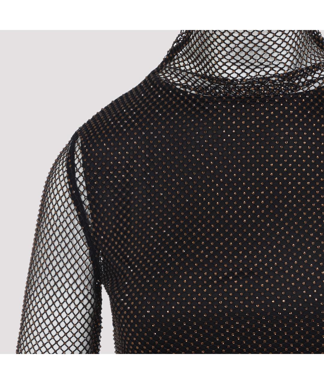SPORTMAX Черная вискозная блузы, фото 3