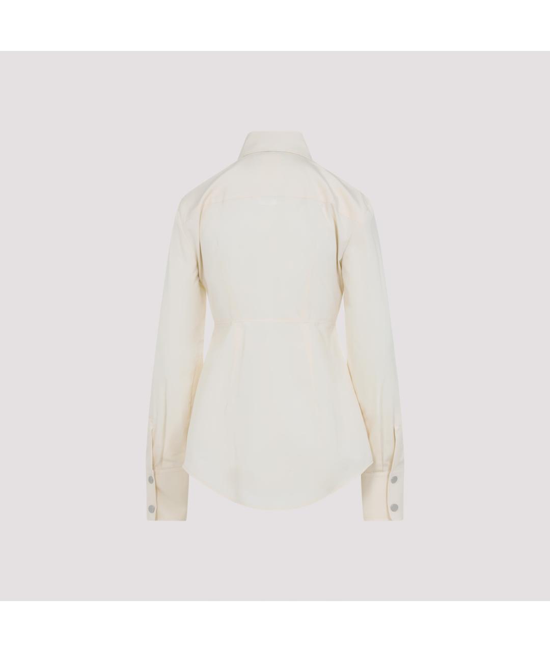 SPORTMAX Бежевая хлопковая рубашка, фото 4