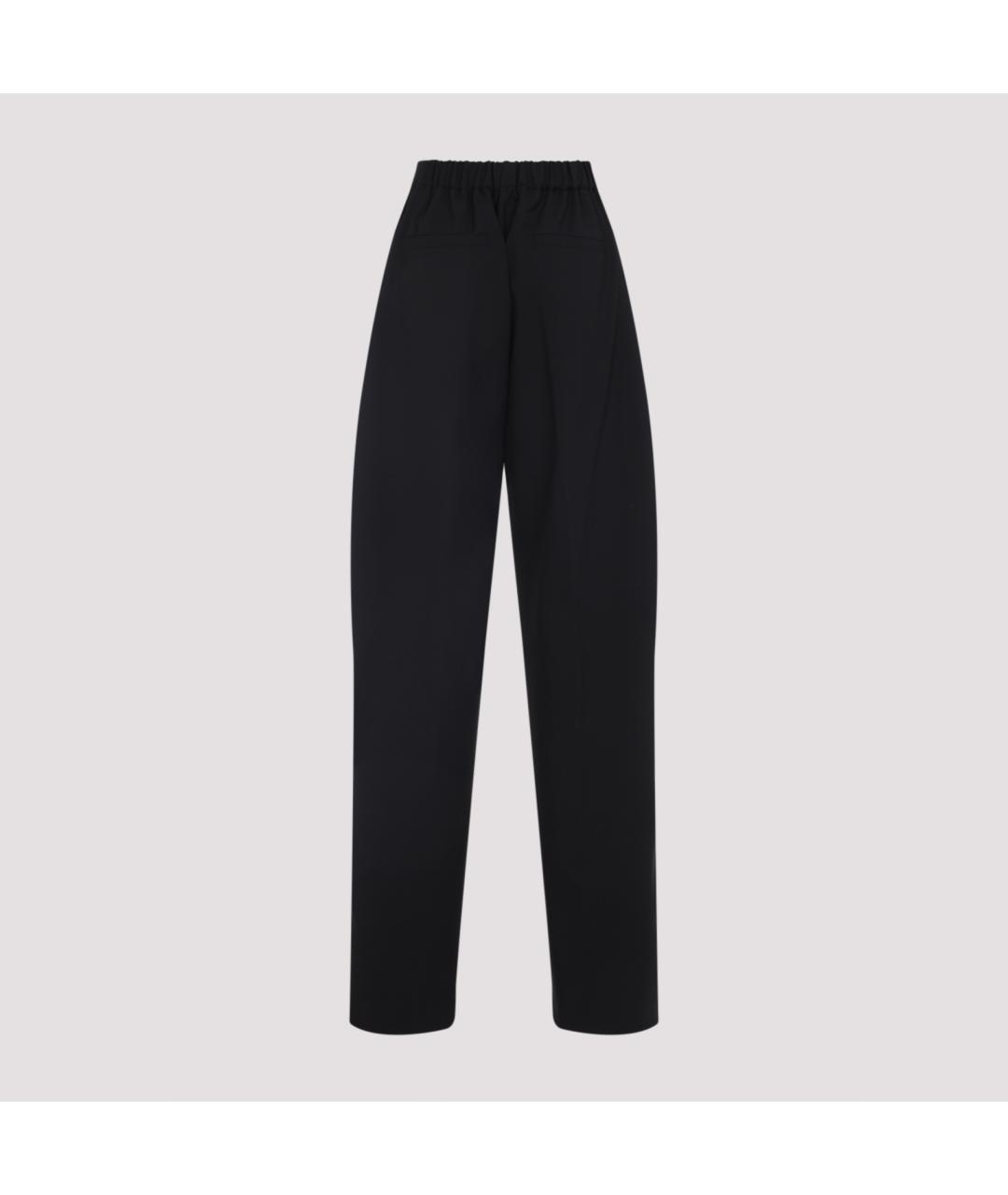 SPORTMAX Черные шерстяные прямые брюки, фото 4