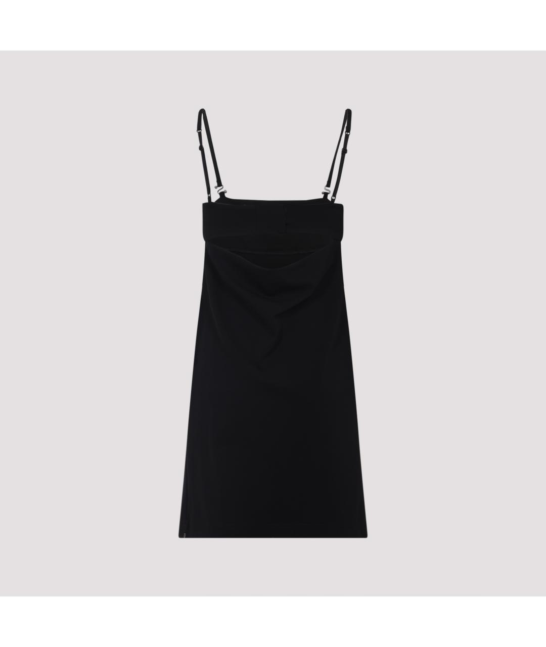 SPORTMAX Черное вискозное коктейльное платье, фото 4