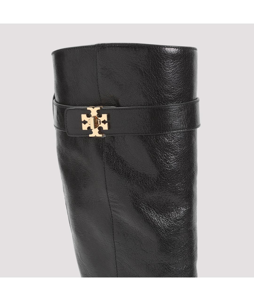 TORY BURCH Черные кожаные сапоги, фото 6
