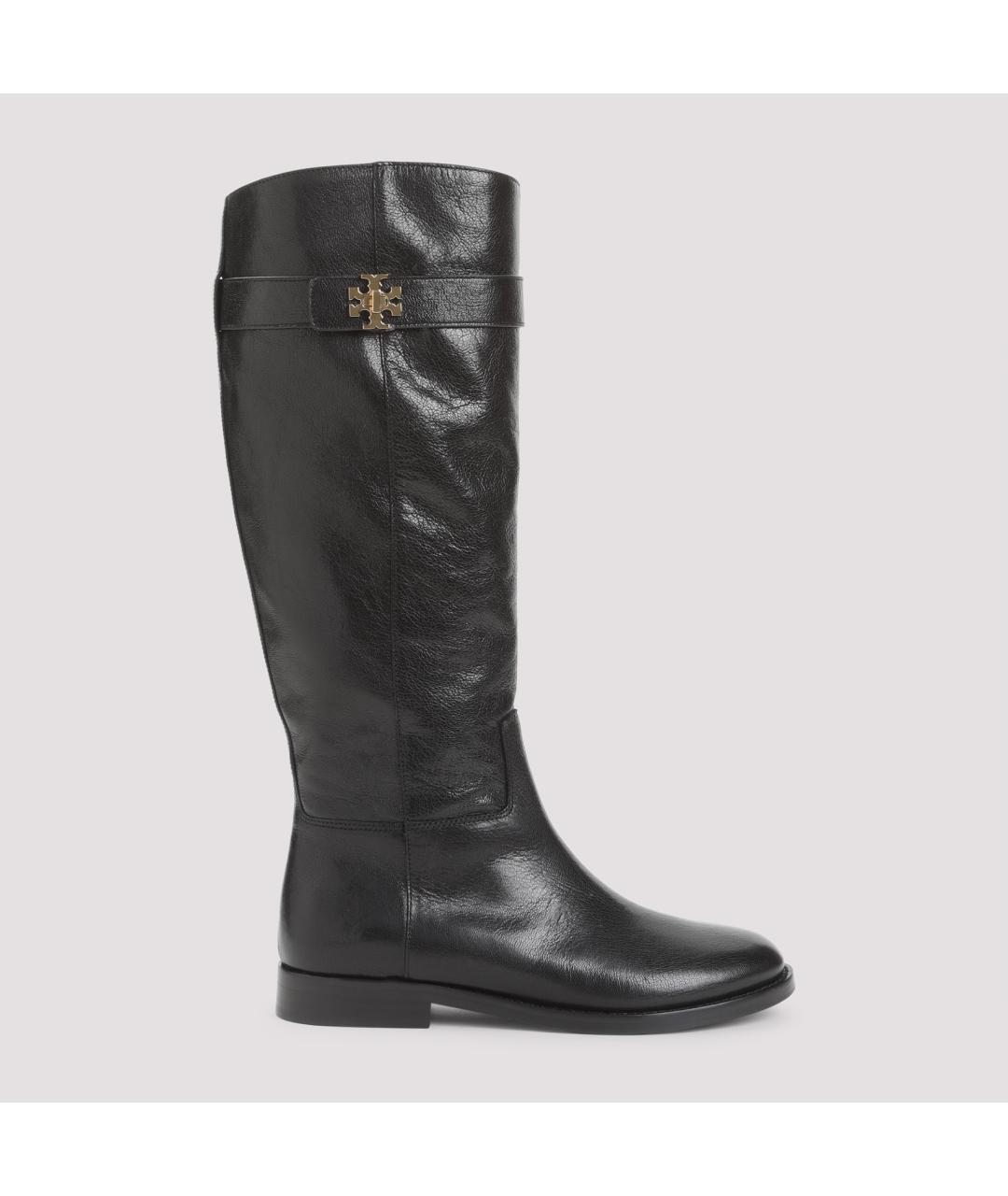 TORY BURCH Черные кожаные сапоги, фото 3