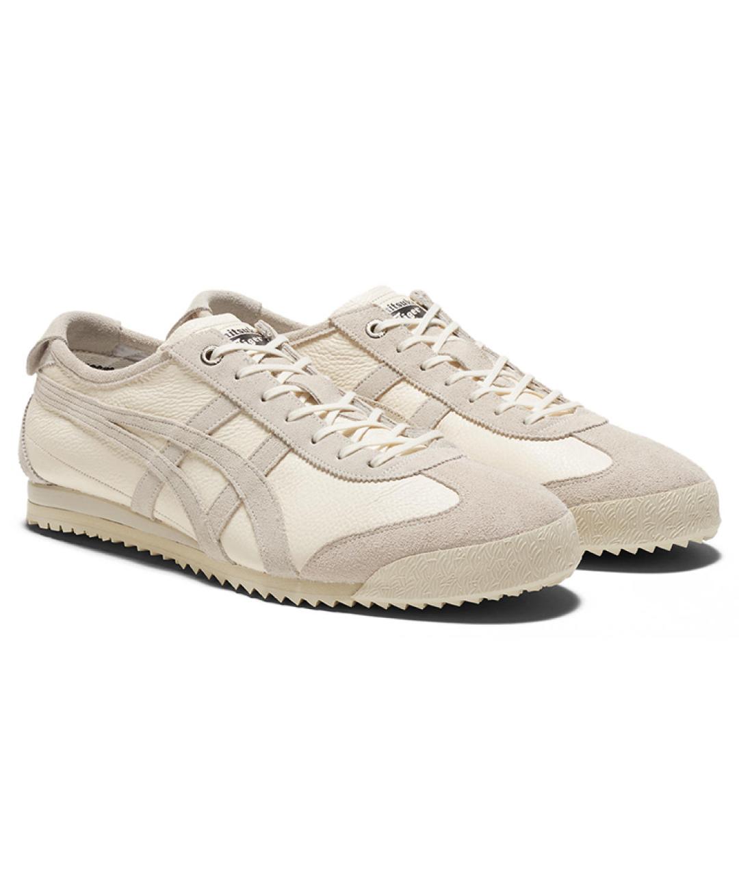 ONITSUKA TIGER Бежевые кожаные кеды, фото 3