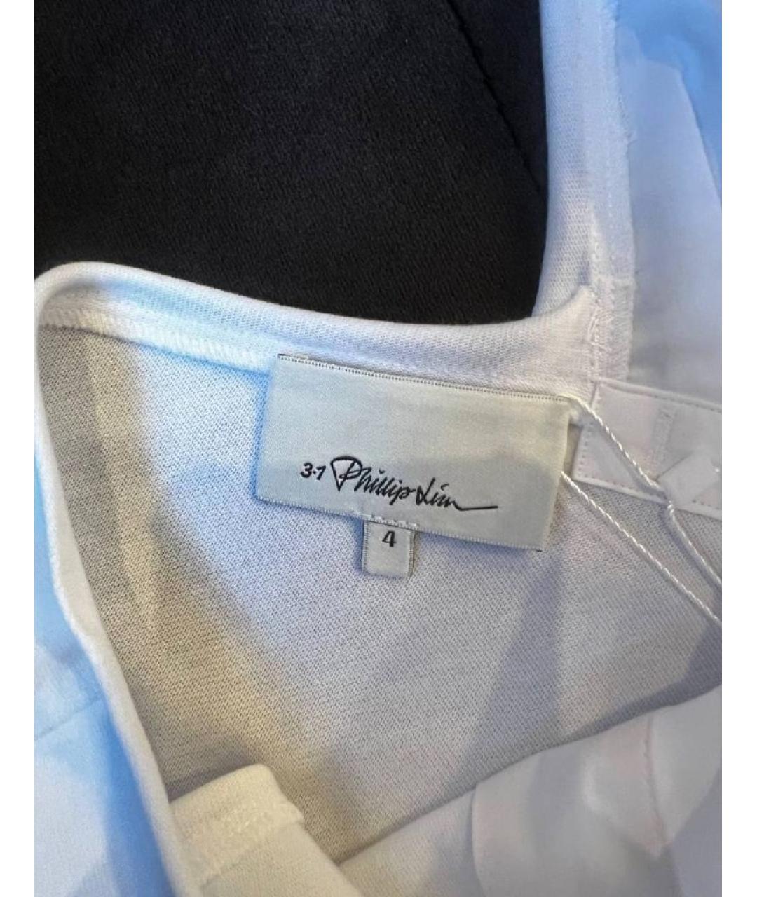 3.1 PHILLIP LIM Белая хлопковая блузы, фото 3