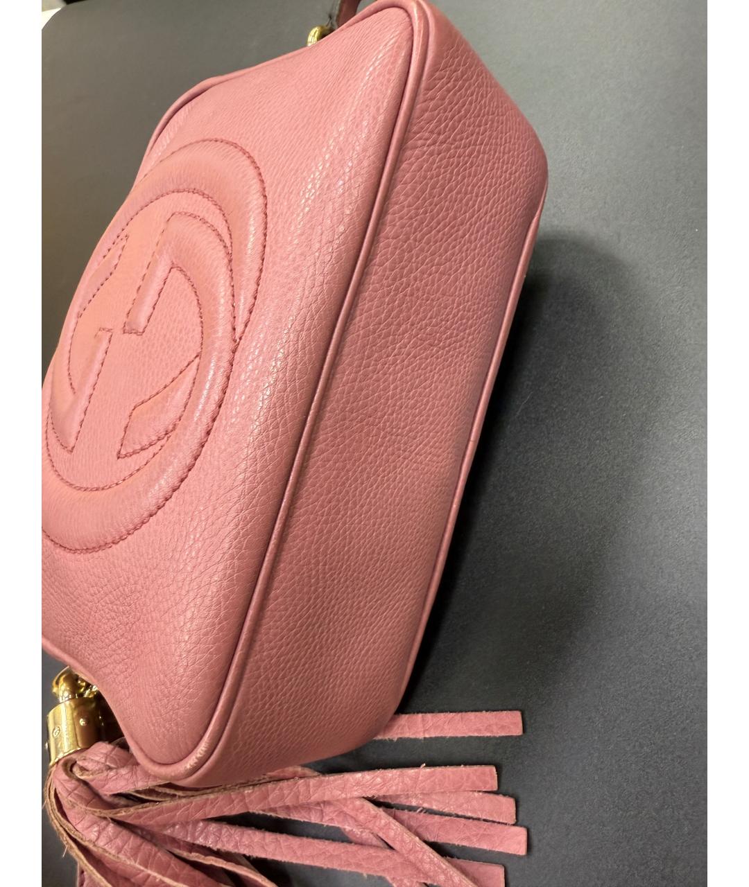 GUCCI Розовая кожаная сумка через плечо, фото 5
