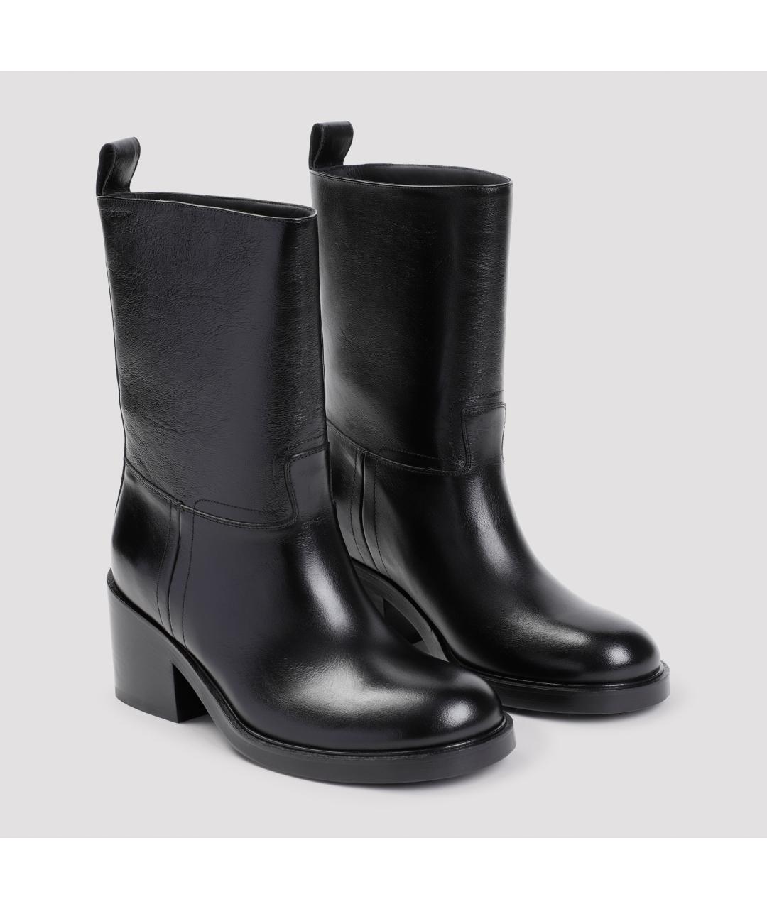 BALLY Черные кожаные сапоги, фото 5