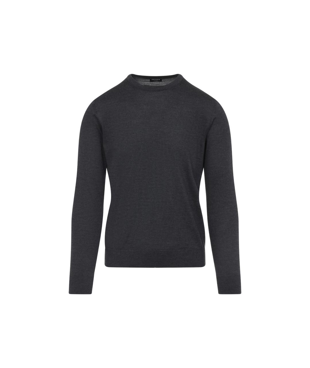 ZEGNA Серый кашемировый джемпер / свитер, фото 1