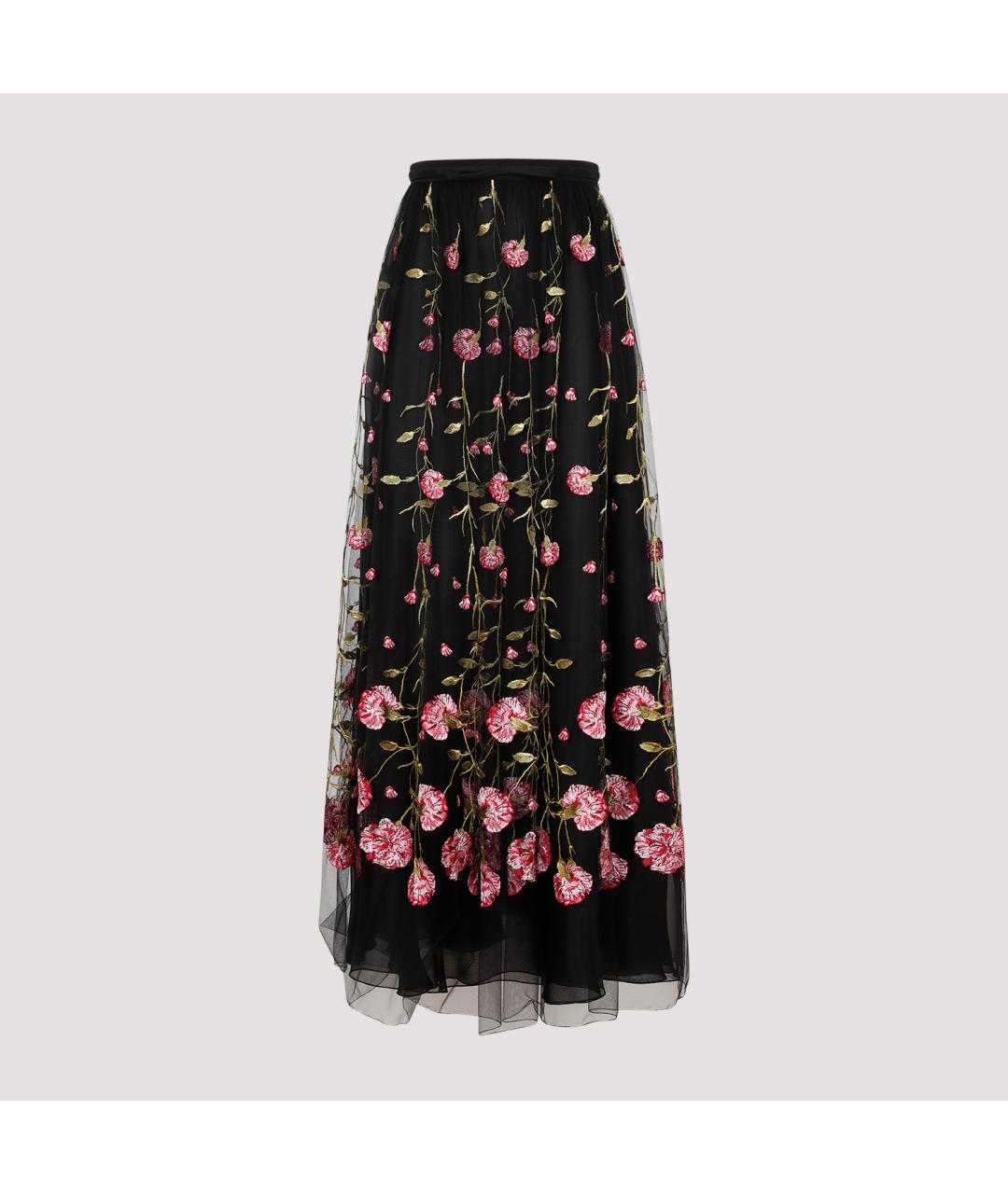 GIAMBATTISTA VALLI Черная полиэстеровая юбка макси, фото 2
