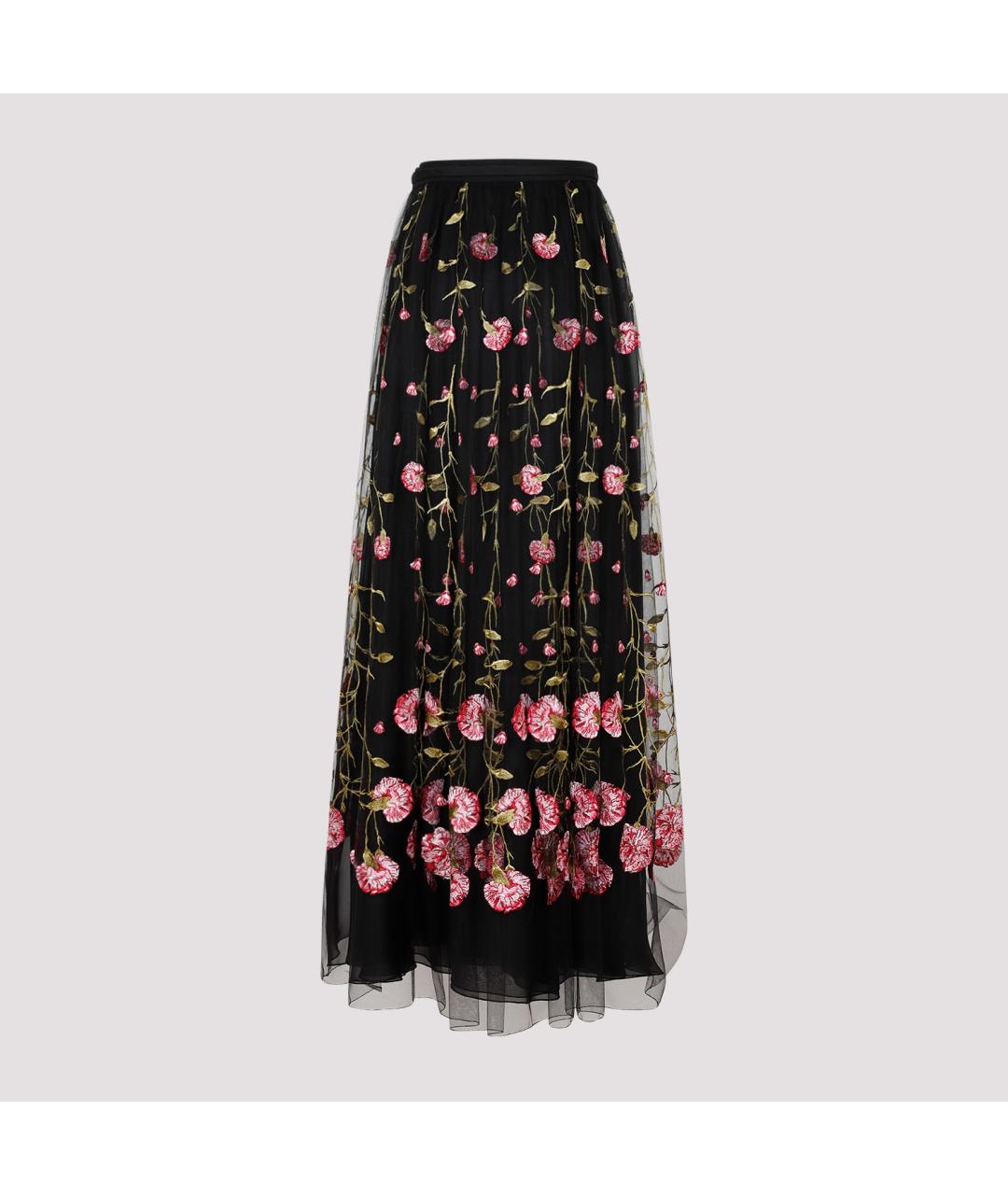 GIAMBATTISTA VALLI Черная полиэстеровая юбка макси, фото 4