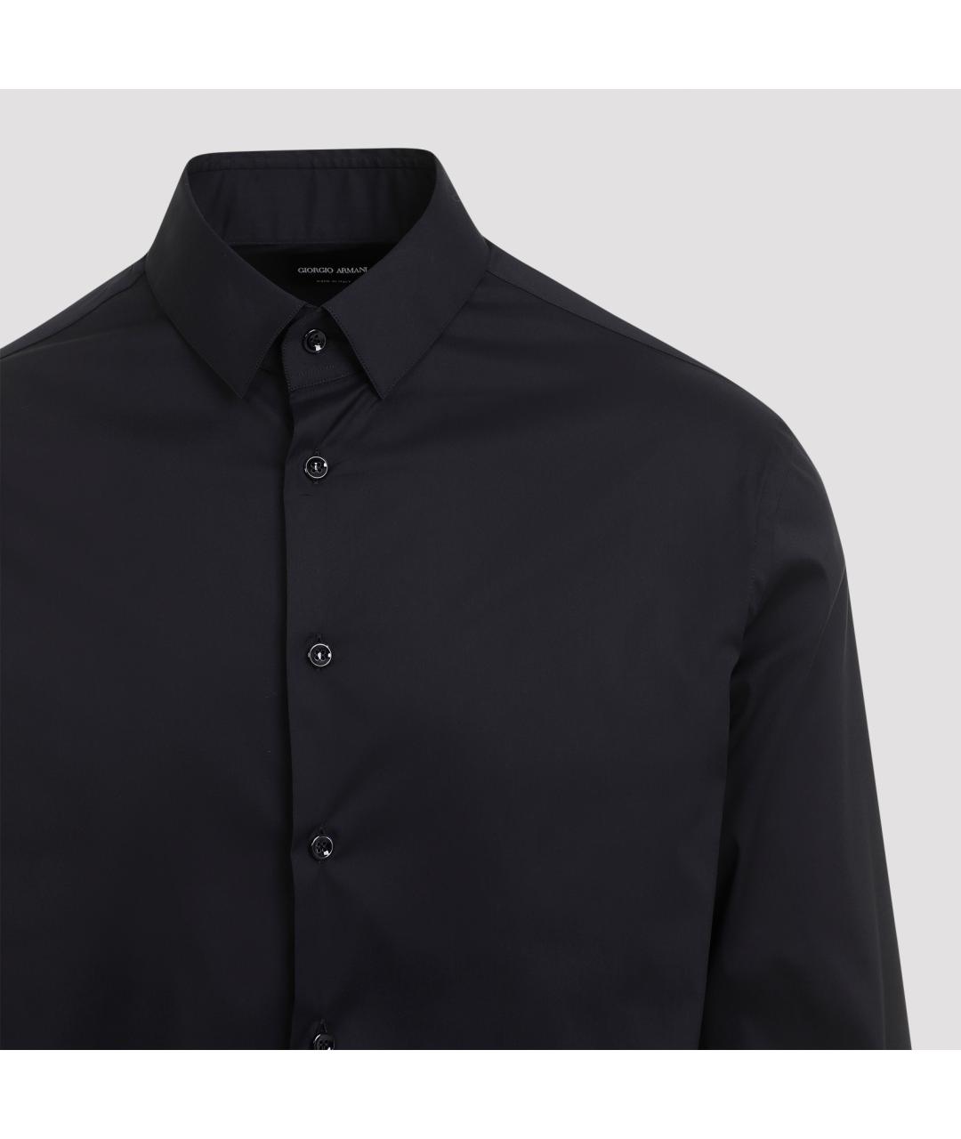 GIORGIO ARMANI Темно-синяя хлопковая кэжуал рубашка, фото 3