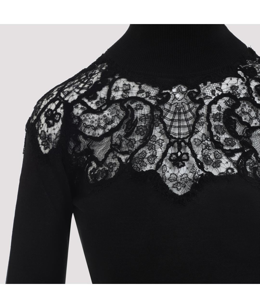 ERMANNO SCERVINO Черная шерстяная водолазка, фото 5