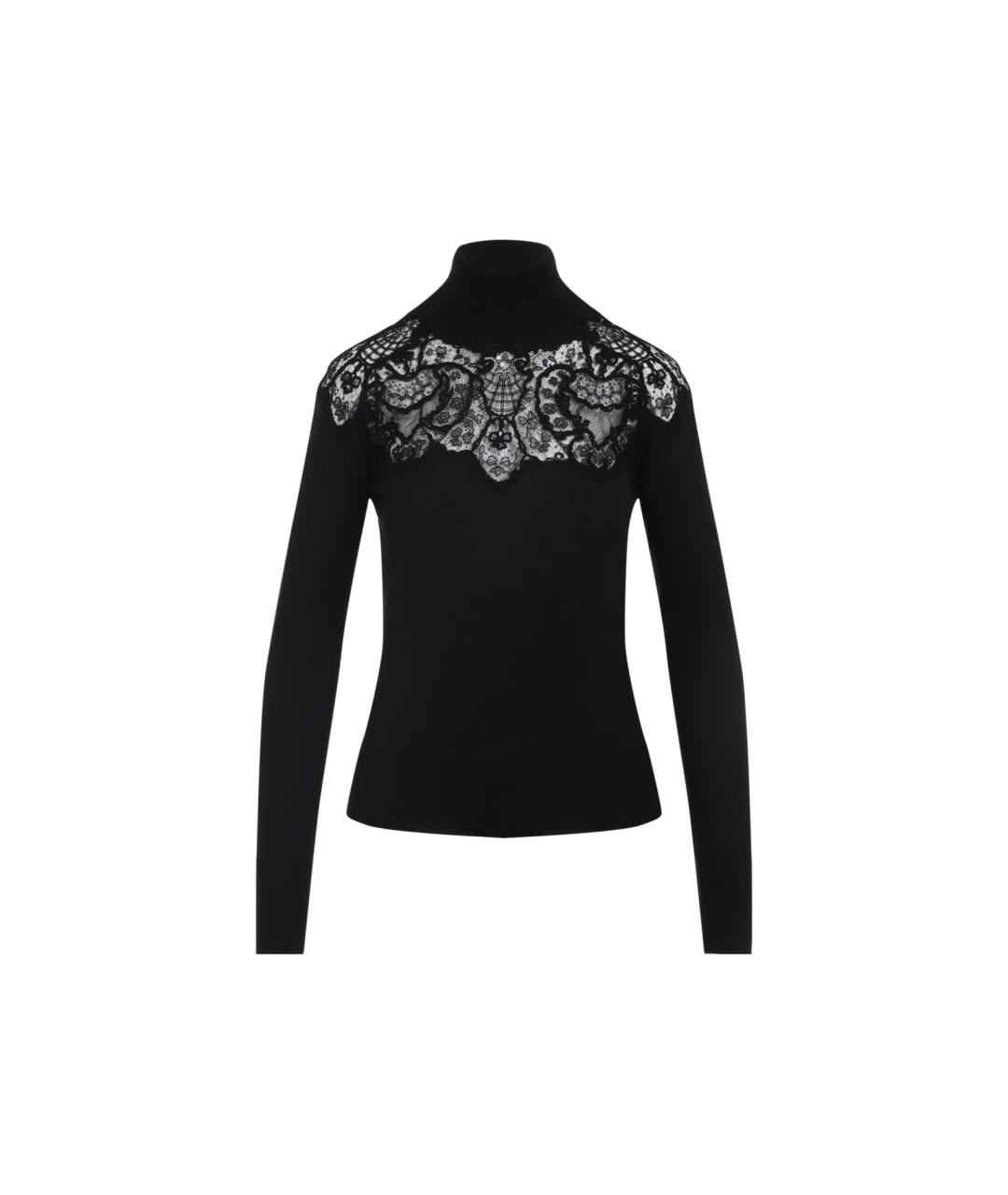 ERMANNO SCERVINO Черная шерстяная водолазка, фото 1