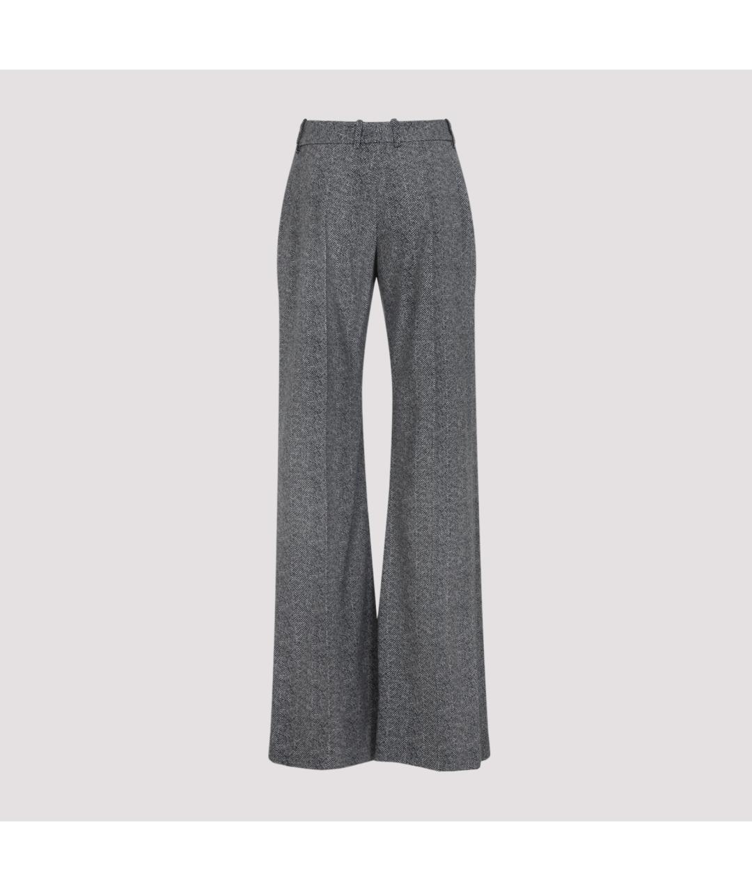 ERMANNO SCERVINO Антрацитовые вискозные прямые брюки, фото 4