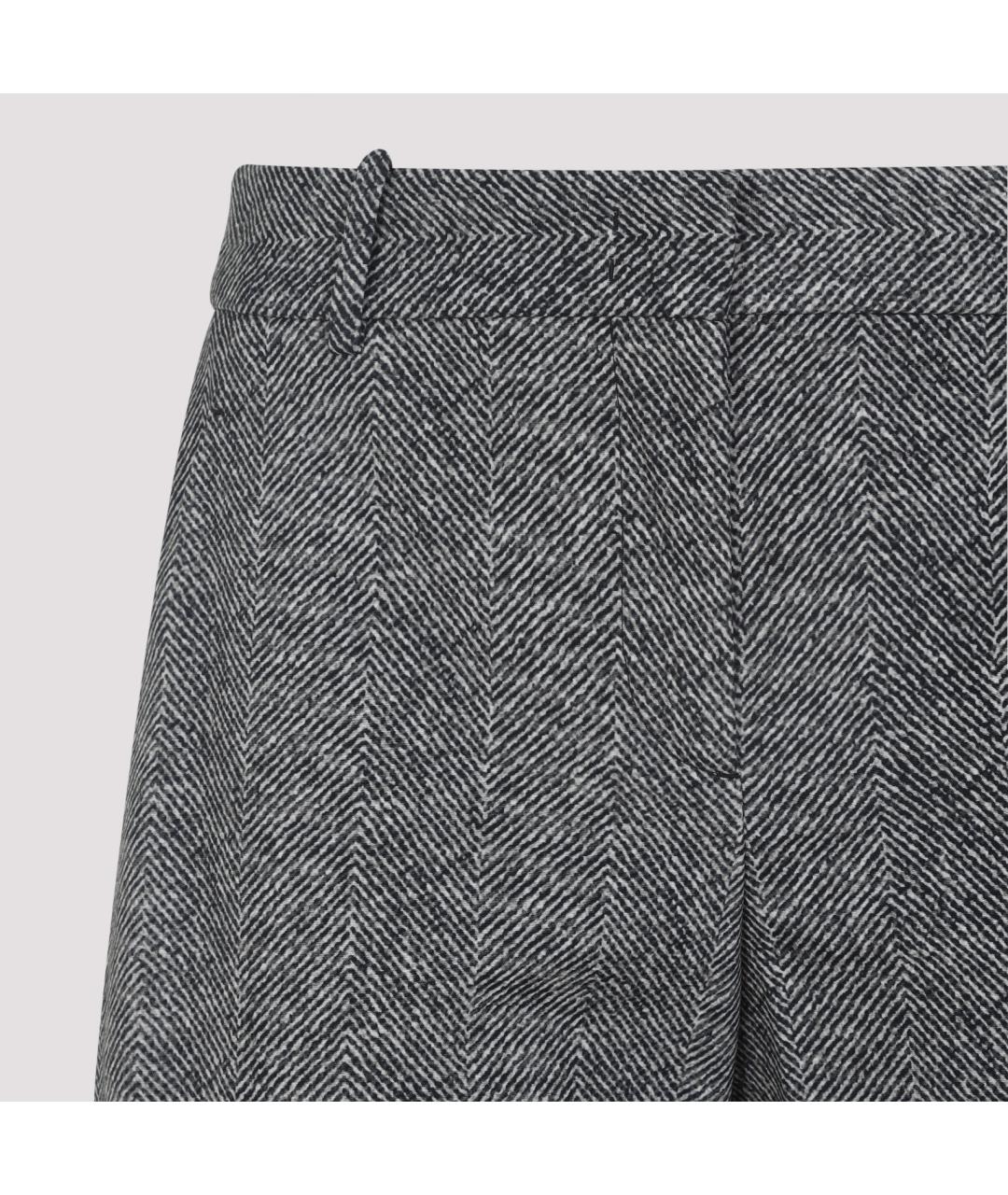 ERMANNO SCERVINO Антрацитовые вискозные прямые брюки, фото 5