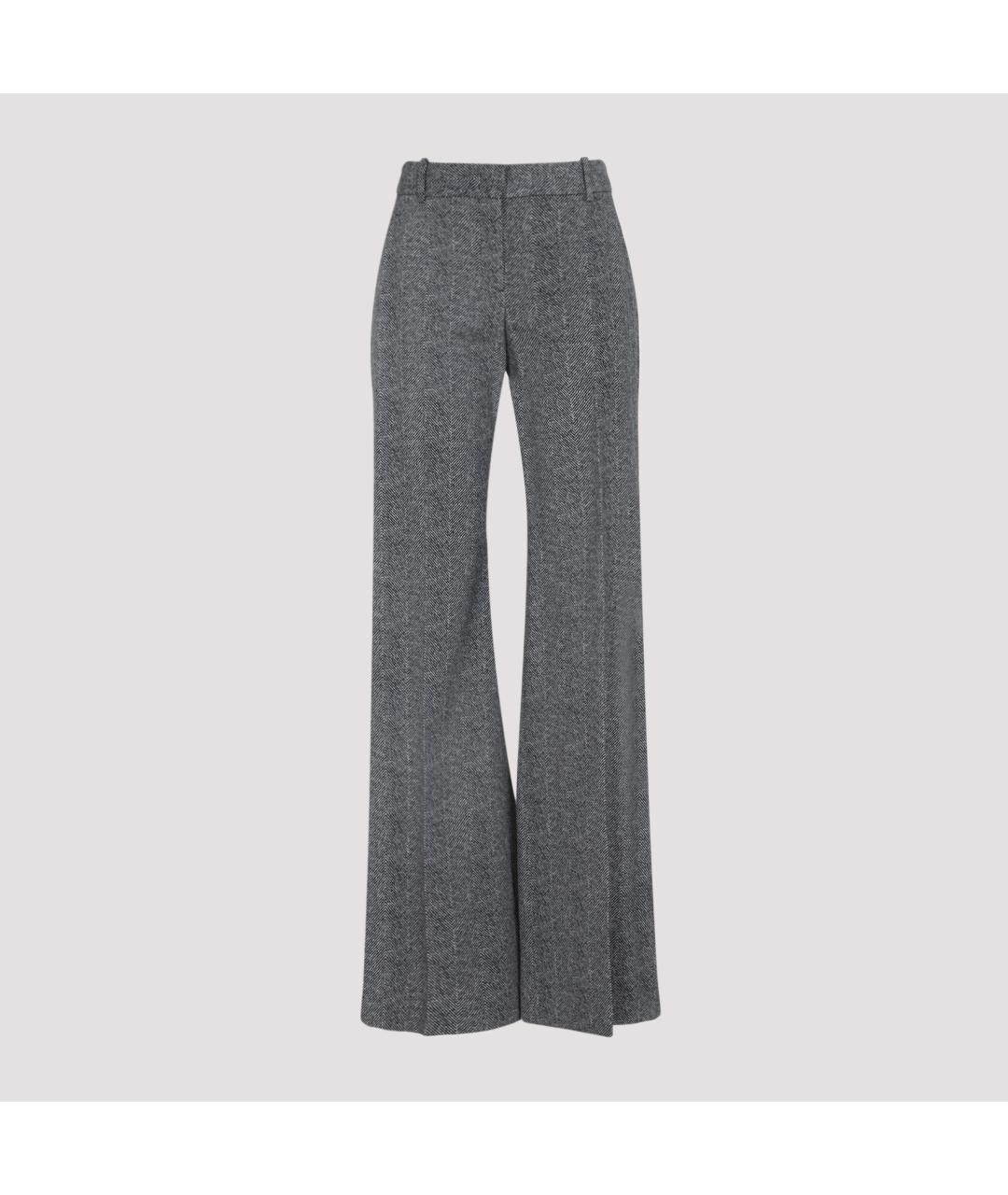 ERMANNO SCERVINO Антрацитовые вискозные прямые брюки, фото 3
