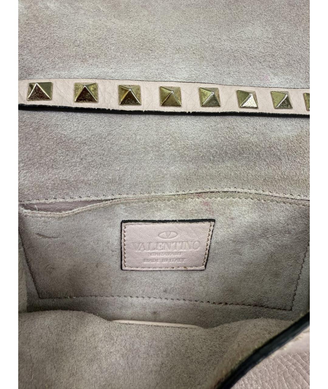 VALENTINO Розовая кожаная сумка через плечо, фото 8