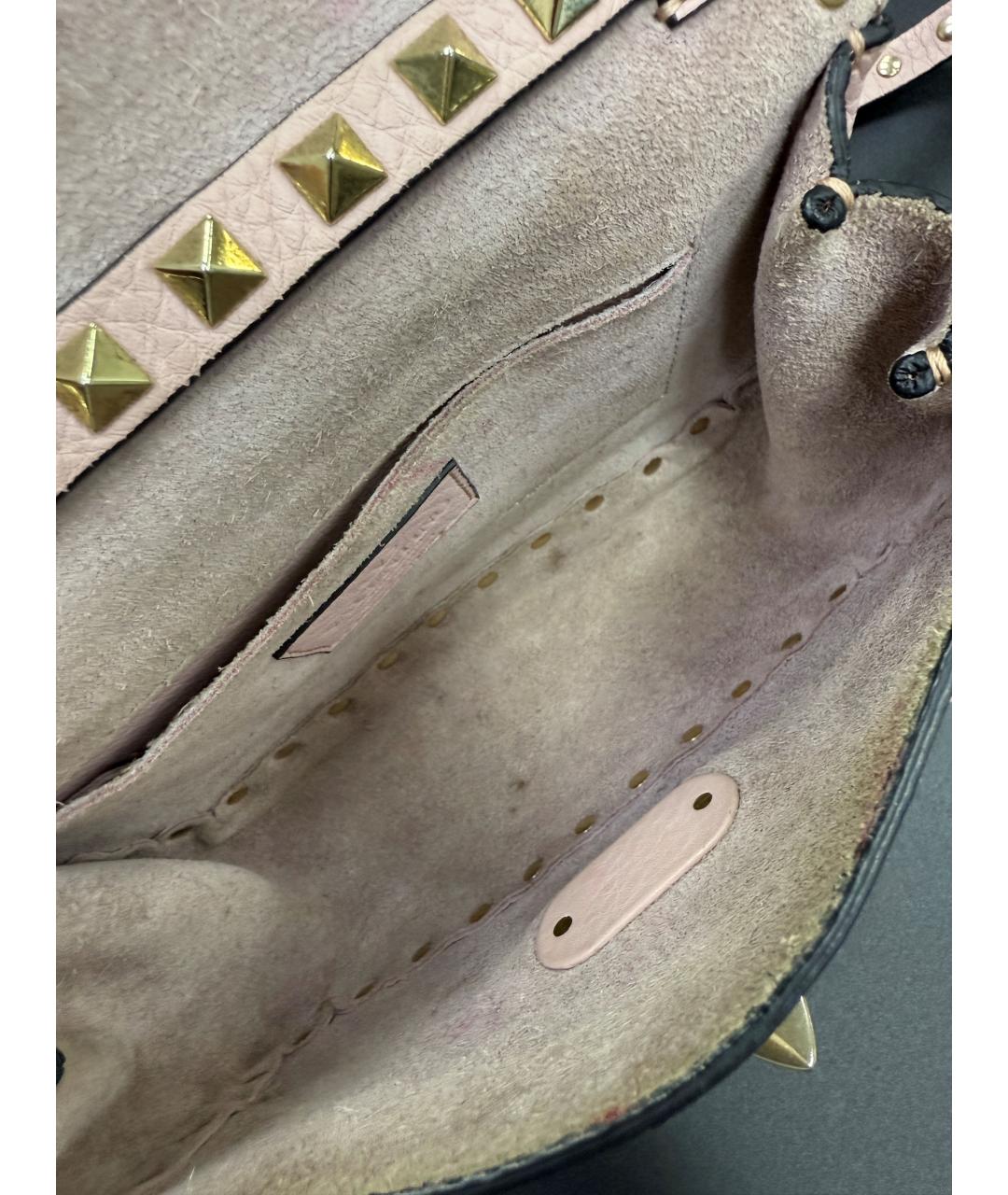 VALENTINO Розовая кожаная сумка через плечо, фото 7