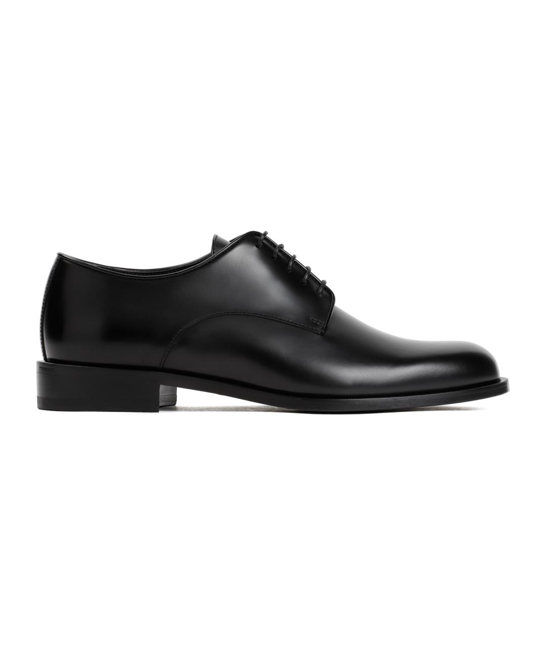 GIORGIO ARMANI Черные кожаные туфли, фото 1