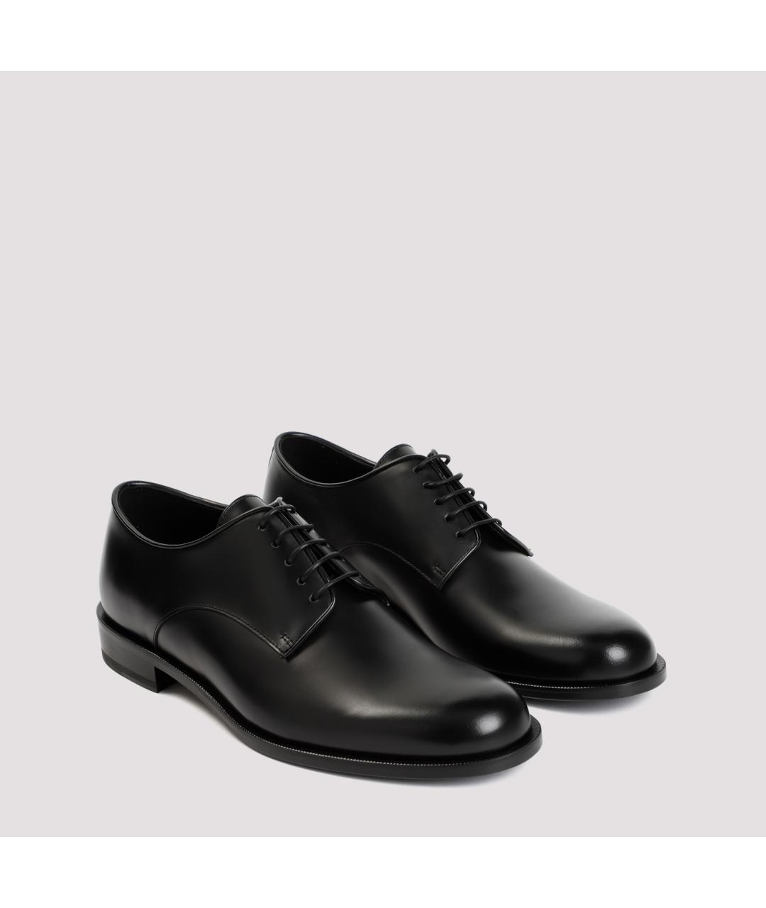 GIORGIO ARMANI Черные кожаные туфли, фото 5