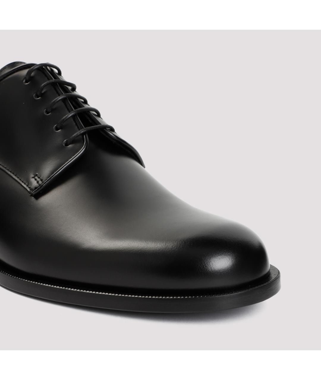 GIORGIO ARMANI Черные кожаные туфли, фото 6