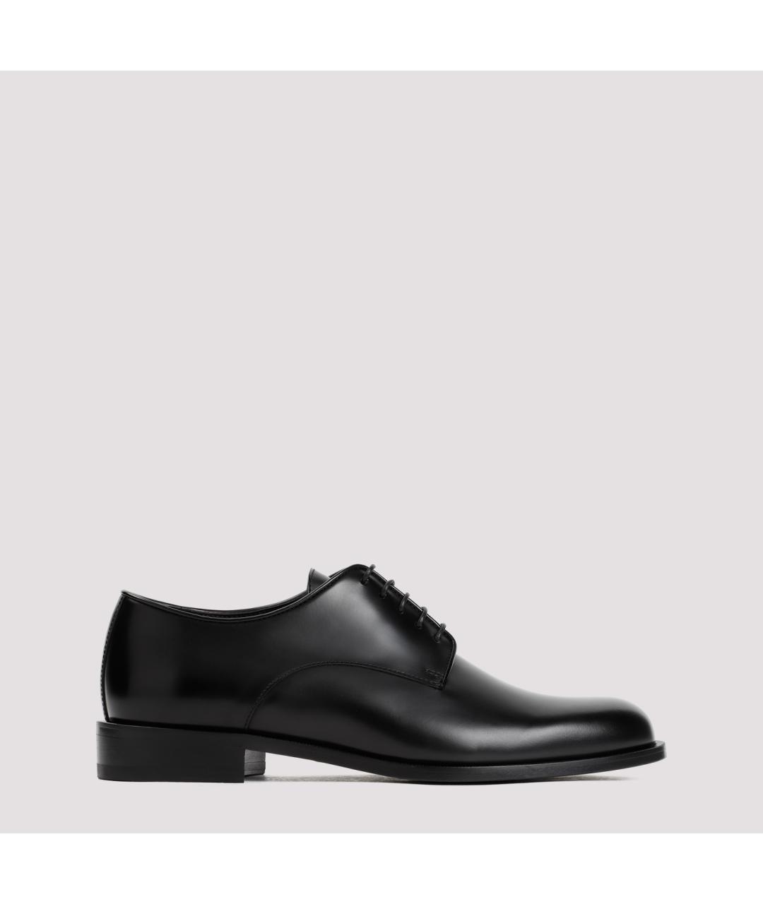 GIORGIO ARMANI Черные кожаные туфли, фото 2
