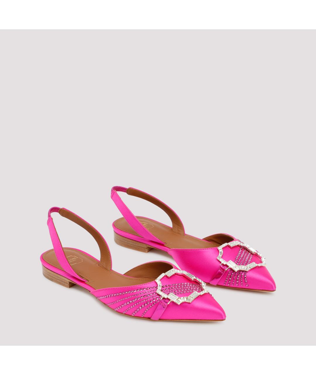 MALONE SOULIERS Фуксия текстильные балетки, фото 5