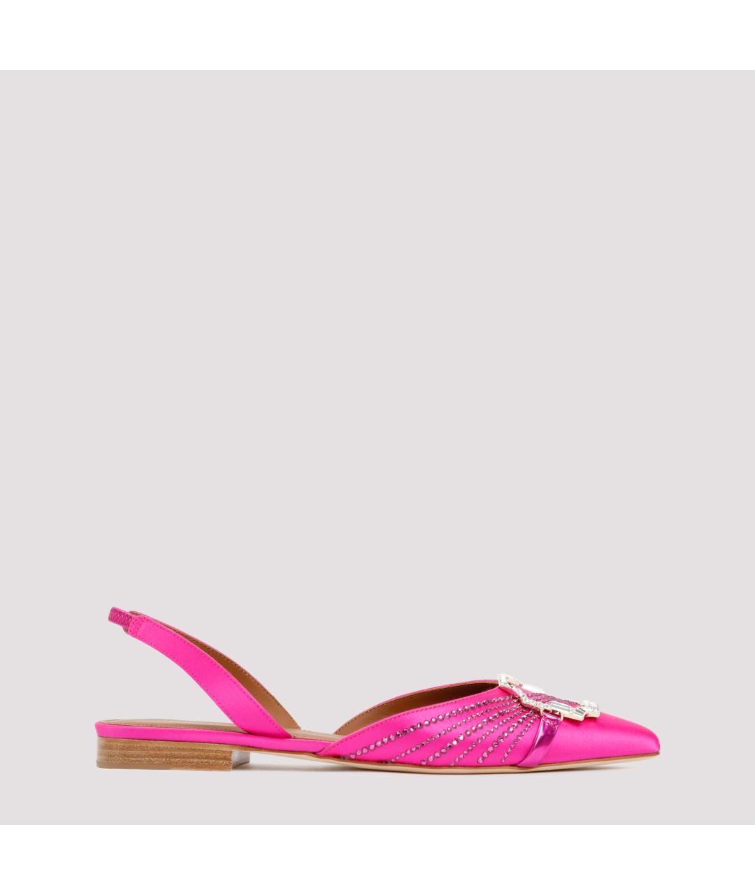 MALONE SOULIERS Фуксия текстильные балетки, фото 2
