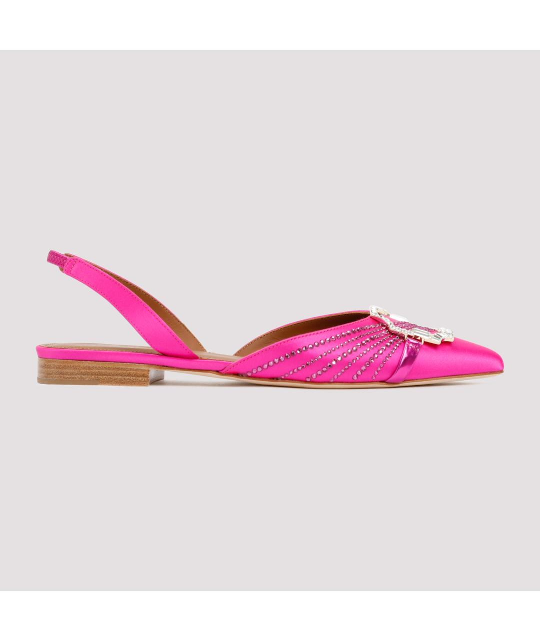 MALONE SOULIERS Фуксия текстильные балетки, фото 3
