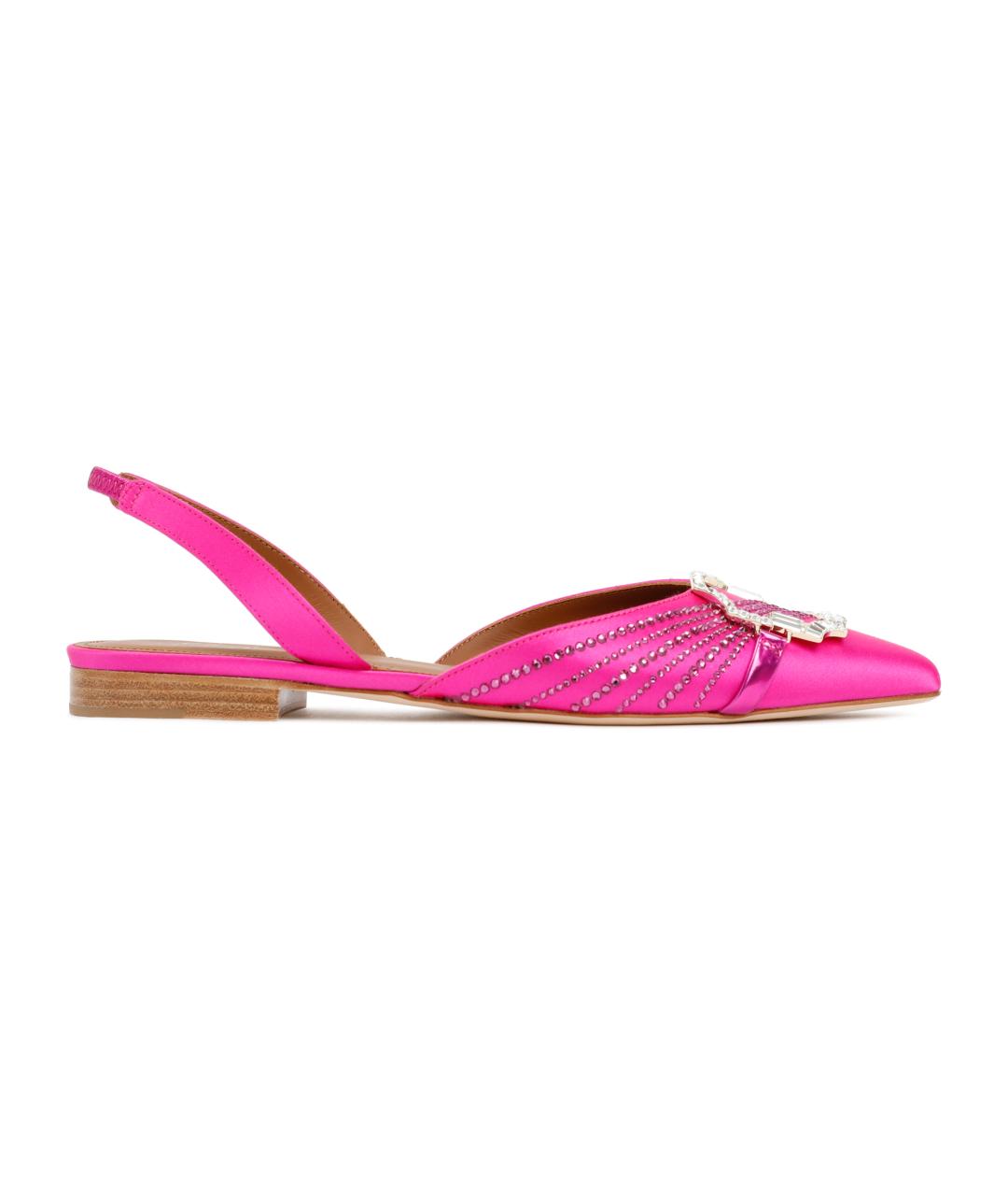 MALONE SOULIERS Фуксия текстильные балетки, фото 1