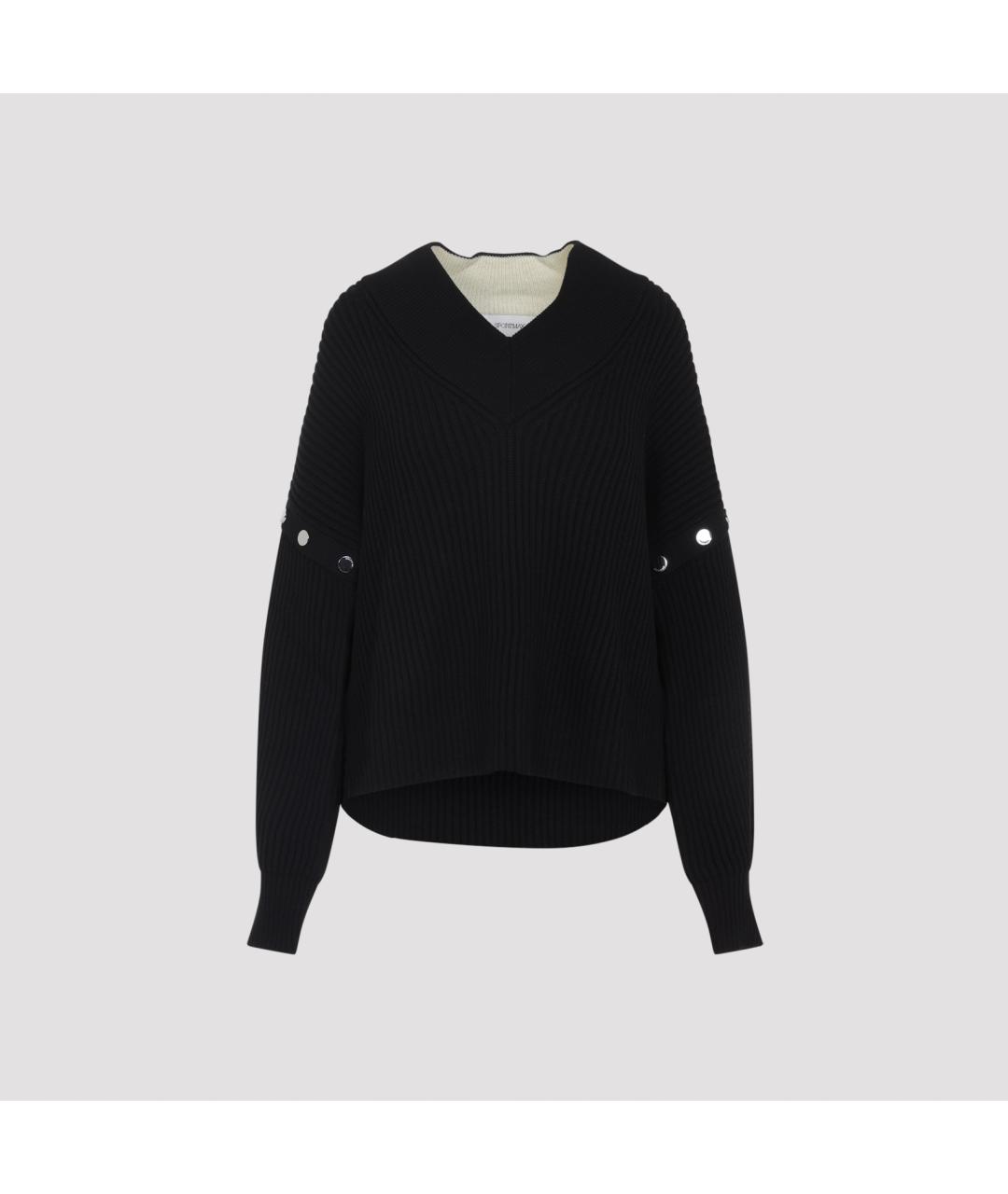 SPORTMAX Черный шерстяной джемпер / свитер, фото 3