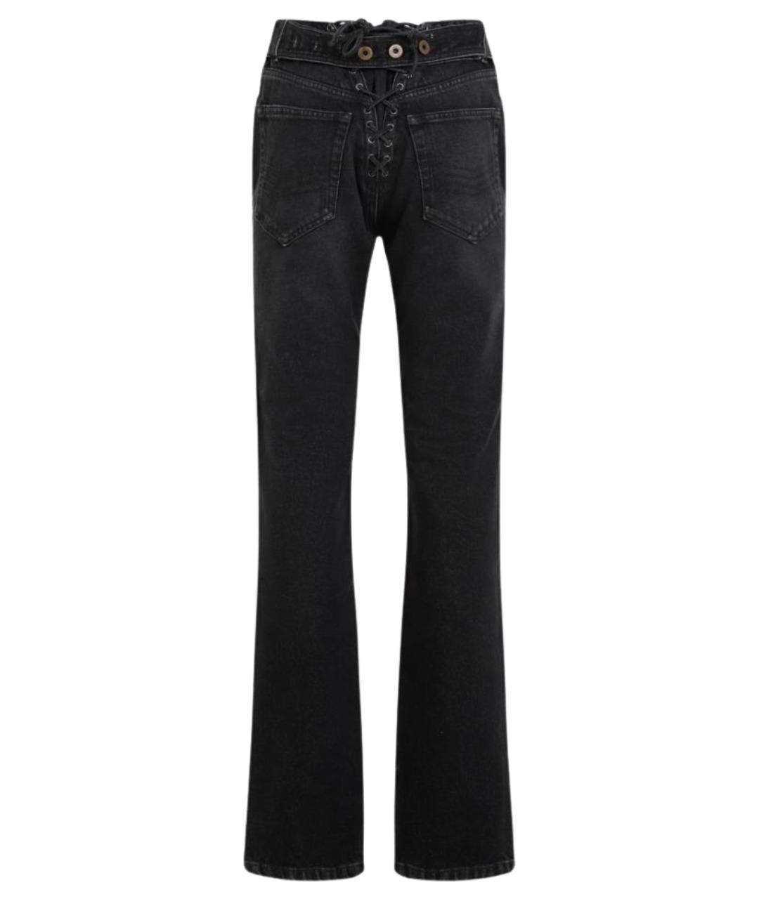 JEAN PAUL GAULTIER Черные хлопковые джинсы клеш, фото 2