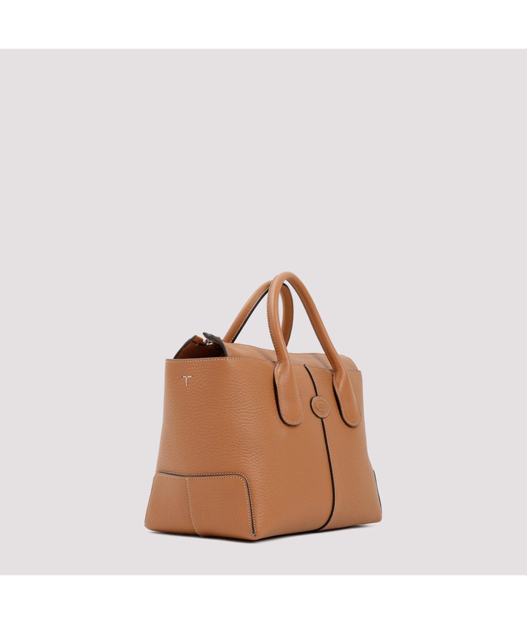 TOD'S Бежевая кожаная сумка тоут, фото 5