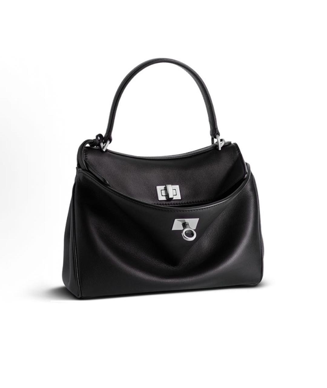 BALENCIAGA Черная кожаная сумка тоут, фото 3
