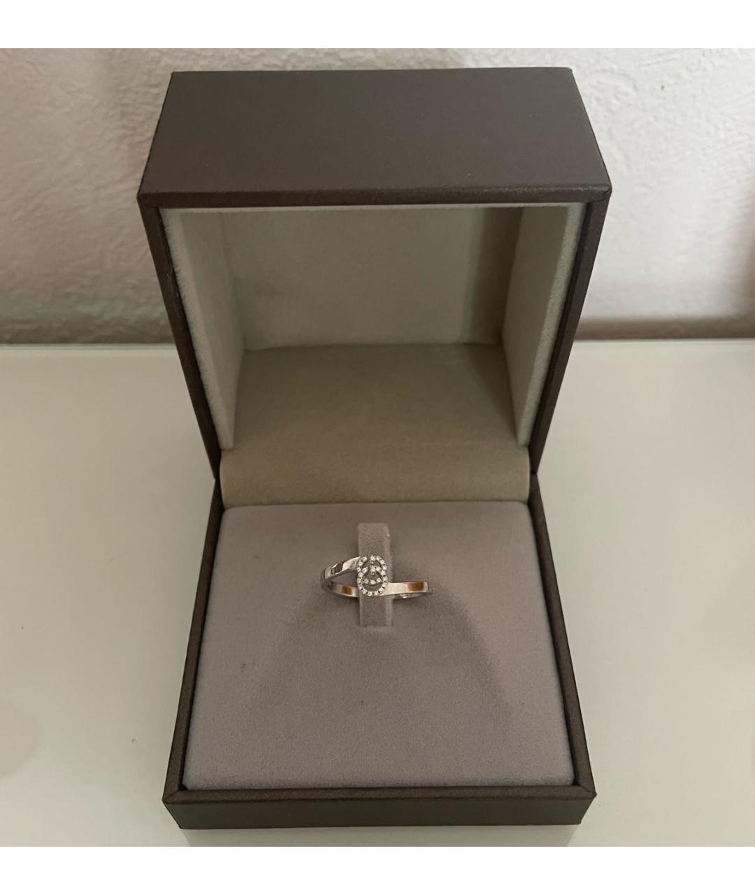 GUCCI Серебряное кольцо из белого золота, фото 5