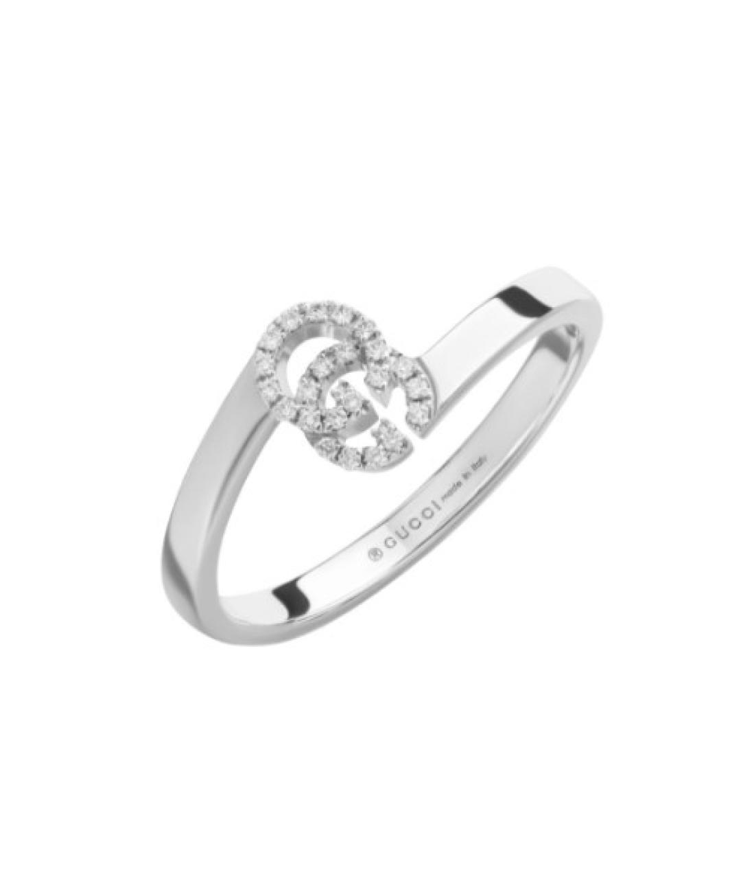 GUCCI Серебряное кольцо из белого золота, фото 6