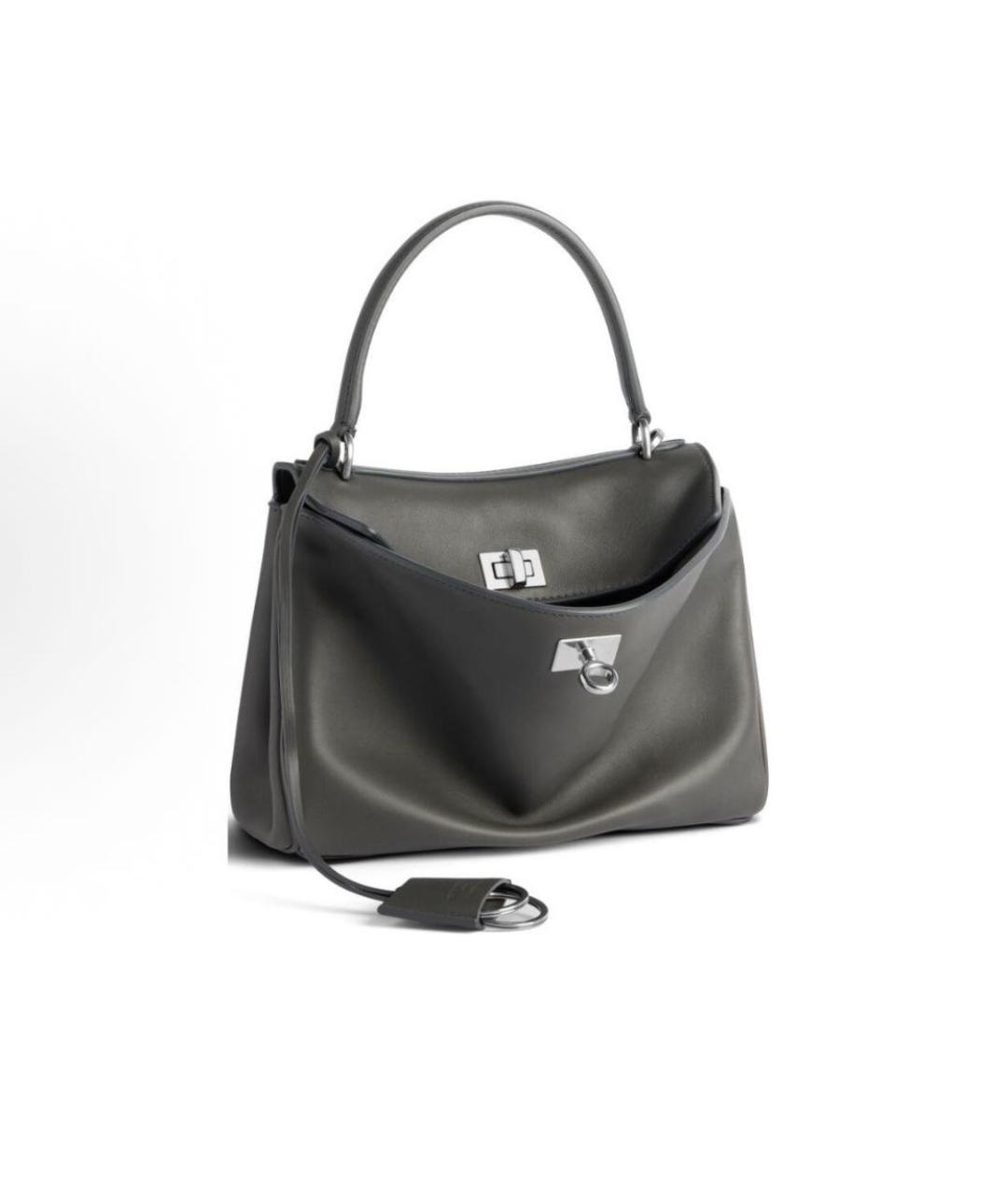 BALENCIAGA Черная кожаная сумка тоут, фото 2