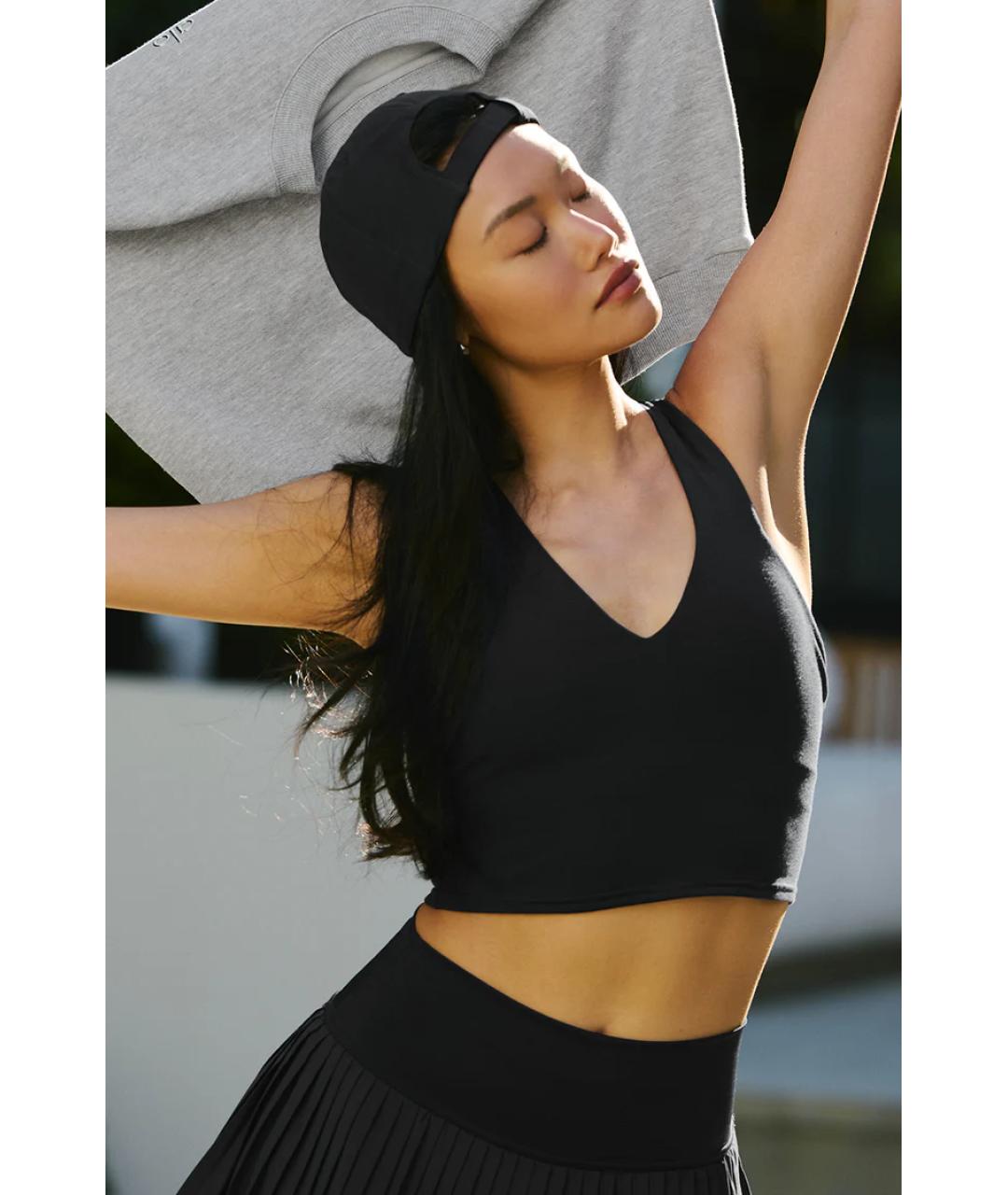 ALO YOGA Черная майка, фото 5