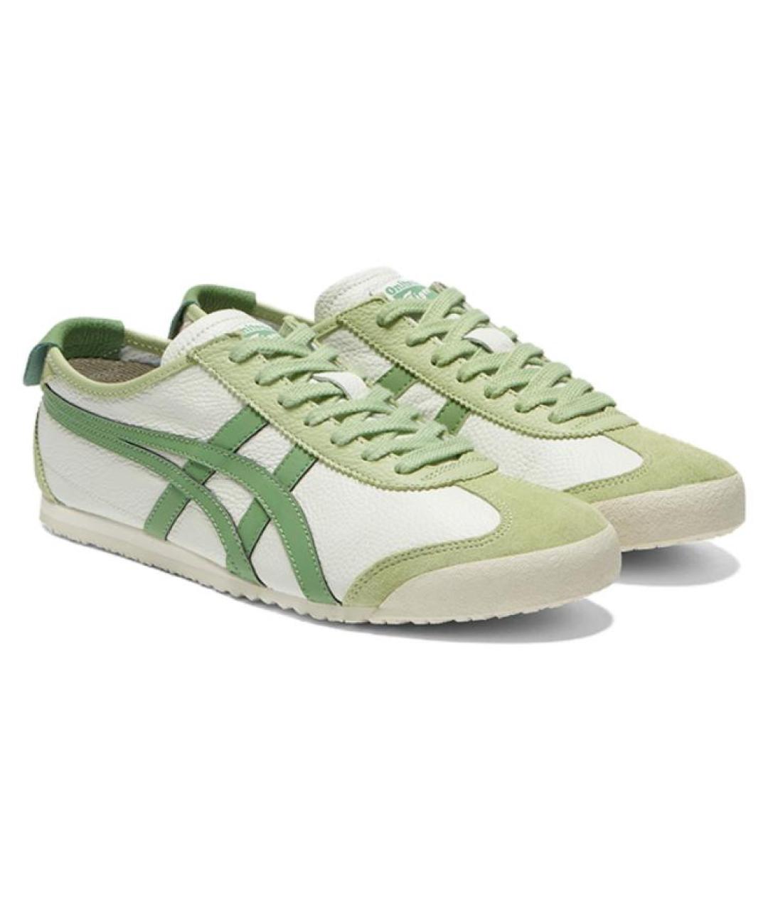 ONITSUKA TIGER Зеленые кожаные кроссовки, фото 3