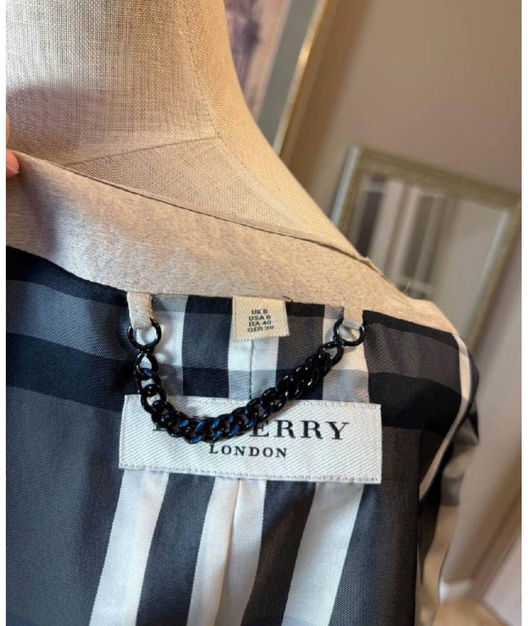 BURBERRY Серый жакет/пиджак, фото 3
