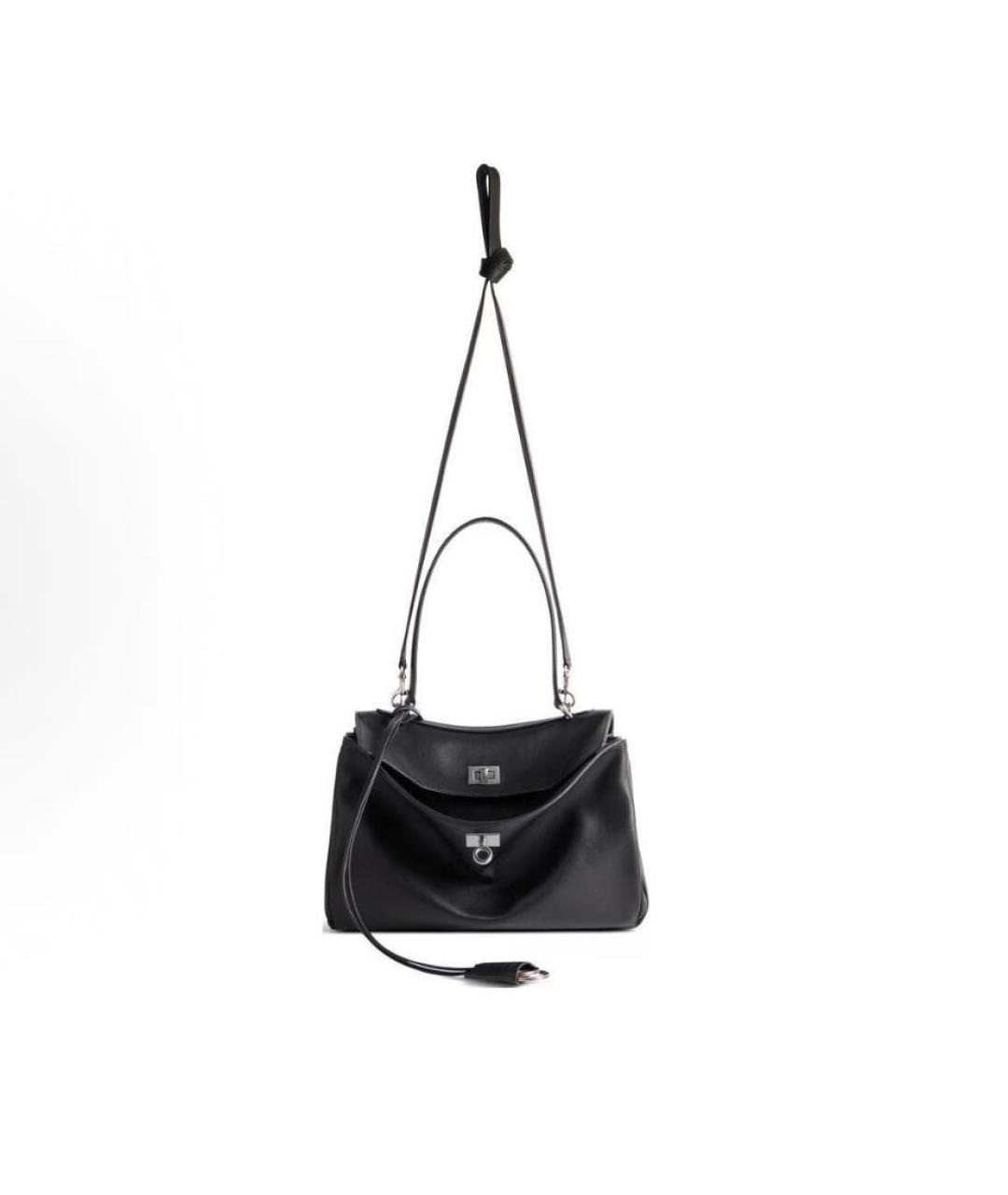 BALENCIAGA Черная кожаная сумка тоут, фото 2