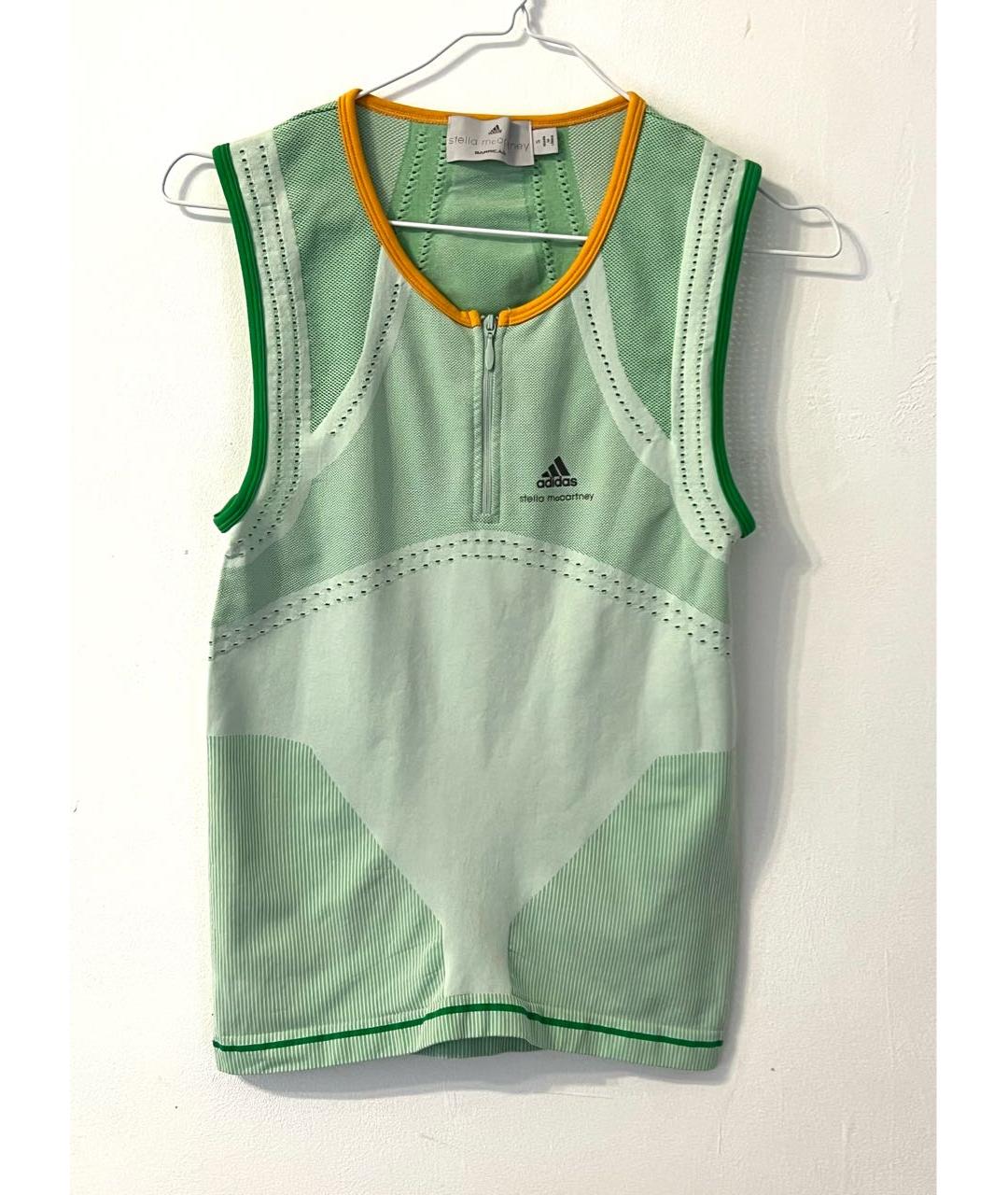 ADIDAS BY STELLA MCCARTNEY Зеленая полиэстеровая майка, фото 2
