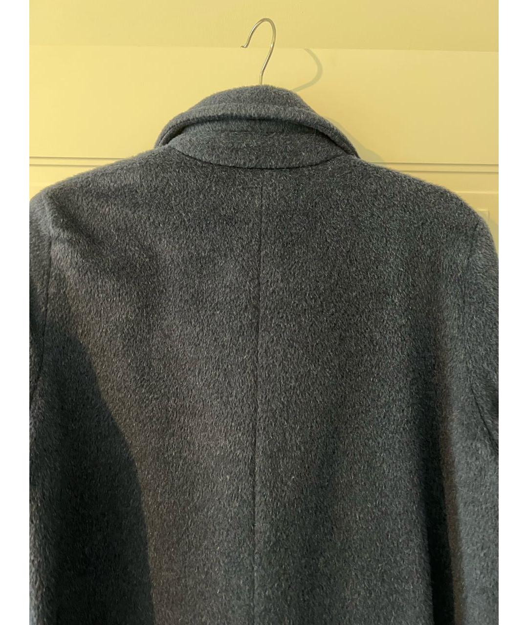 MAX MARA Темно-синее шерстяное пальто, фото 3