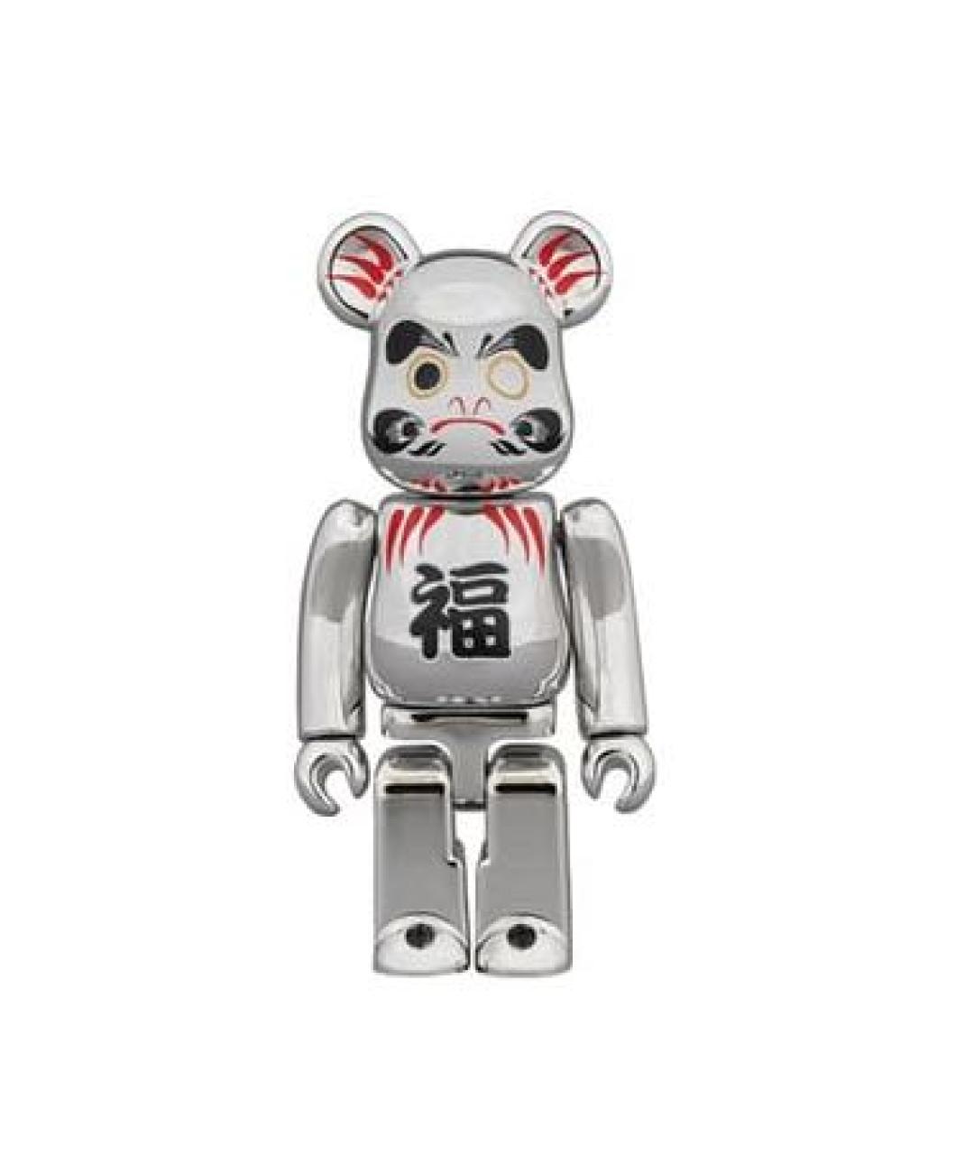 BEARBRICK Серебрянный брелок, фото 3