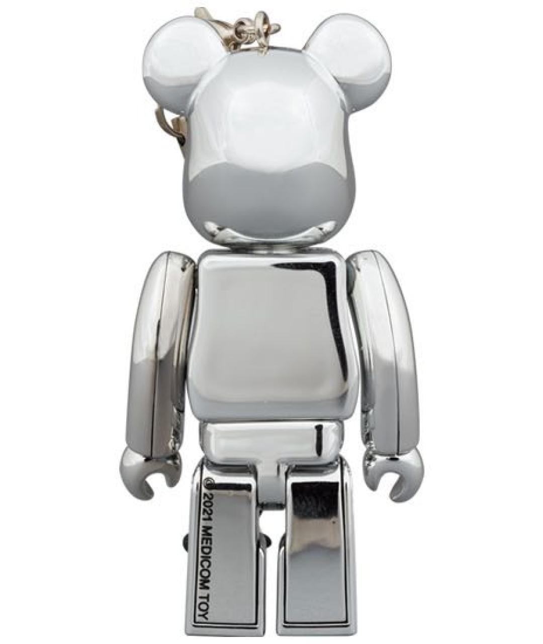 BEARBRICK Серебрянный брелок, фото 4