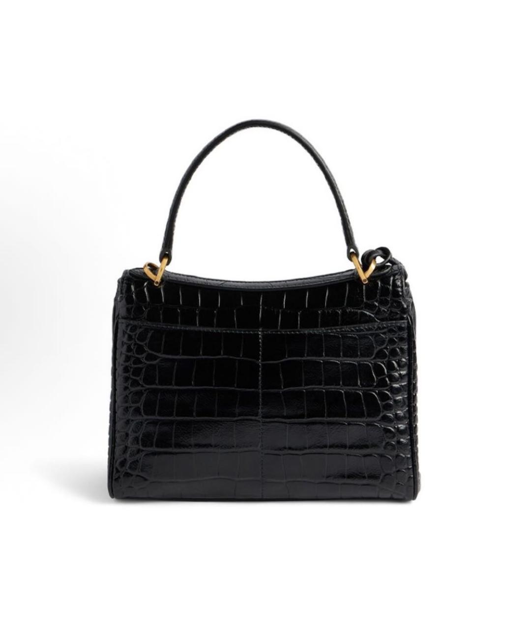 BALENCIAGA Черная кожаная сумка тоут, фото 5