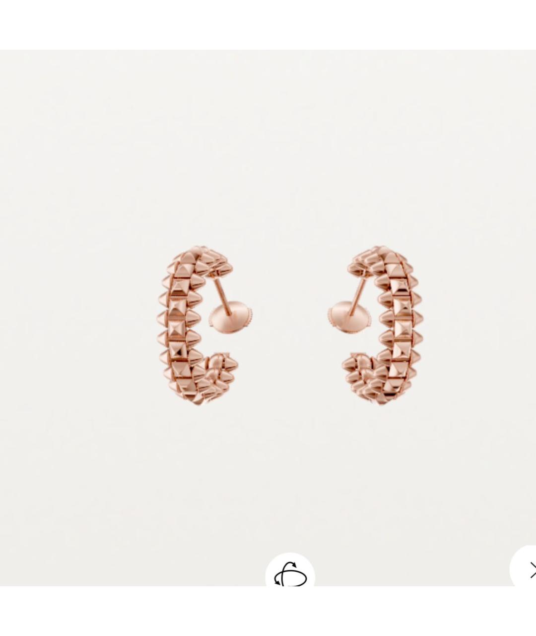 CARTIER Розовые серьги из розового золота, фото 4