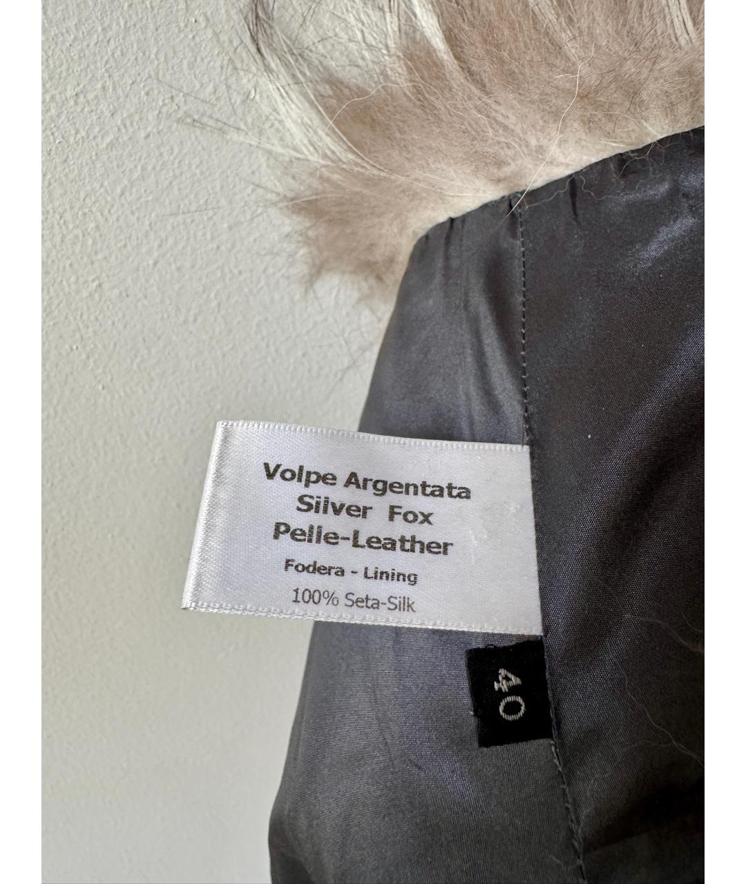 VALENTINO Серая меховая шуба, фото 9