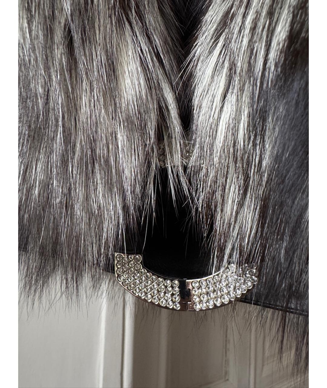 VALENTINO Серая меховая шуба, фото 3